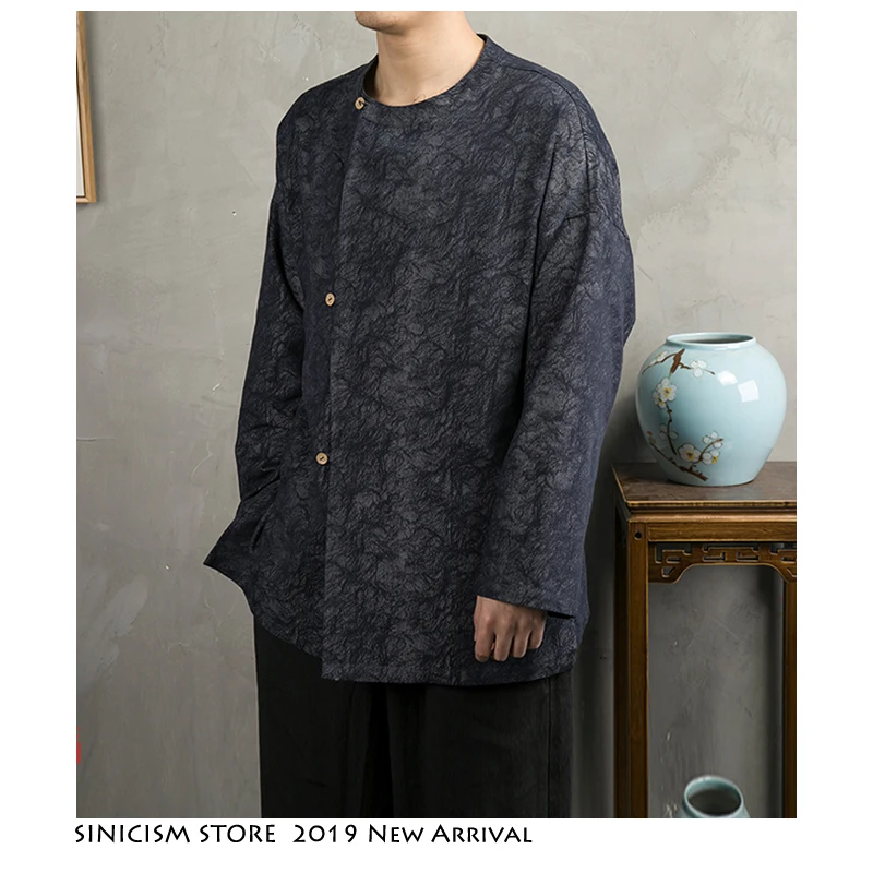 Sinicism Store мужская уличная куртка 2020 из хлопка и льна в стиле Харадзюку ветровка