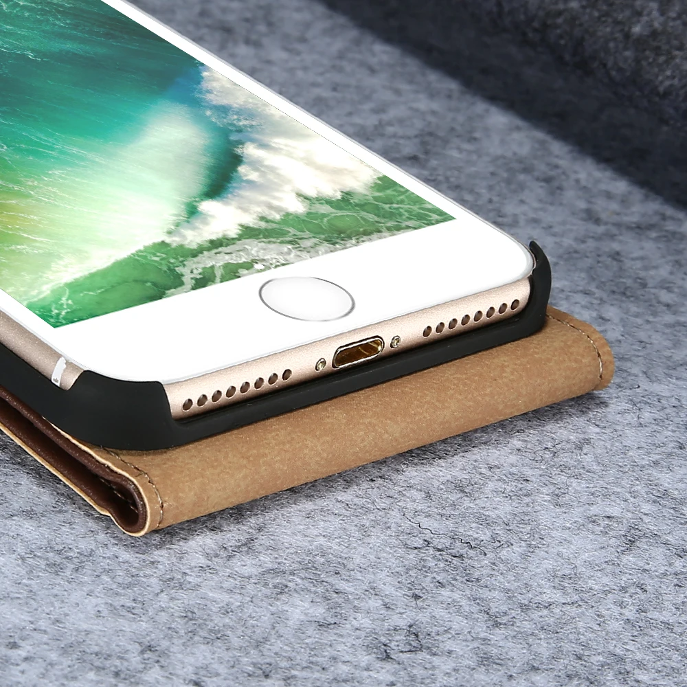 KISSCASE кожаный чехол для iPhone 7 8 6 6S plus крышка Ретро Люкс флип телефон оболочки 5S 5 SE 5C