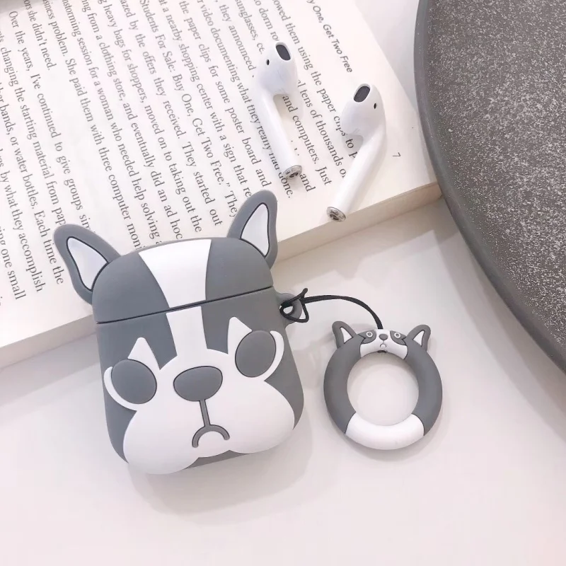 Чехол с кольцом на палец для AirPods, чехол с милым мультяшным рисунком, чехол с Bluetooth, чехол для наушников, аксессуары для AirPods, зарядная коробка