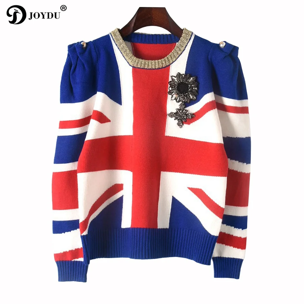 JOYDU Runway Designer Pullover 2017 New Winter Sweater Women British