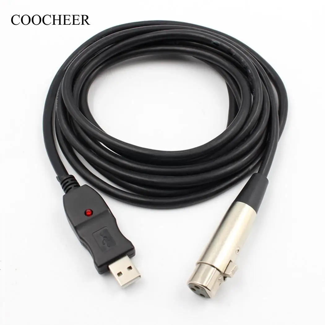 Кабель переходник для подключения к вокальный микрофон USB кабель XLR recorder| |