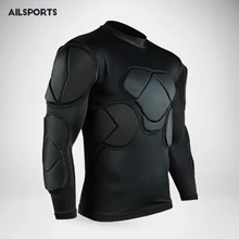 2017 Rugby Soccer jerseys Goalkeeper jacket survetement football thickened Defend shirts EVA Padded Latex elbow knee pads helmet