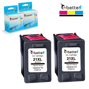 

2PK, BETTE Ink Cartridges Replacement for HP 21 21XL hp21 DeskJet F4190 F4194 FAX 1250 3180 OfficeJet 4315 4315xi 5600 5605 5610