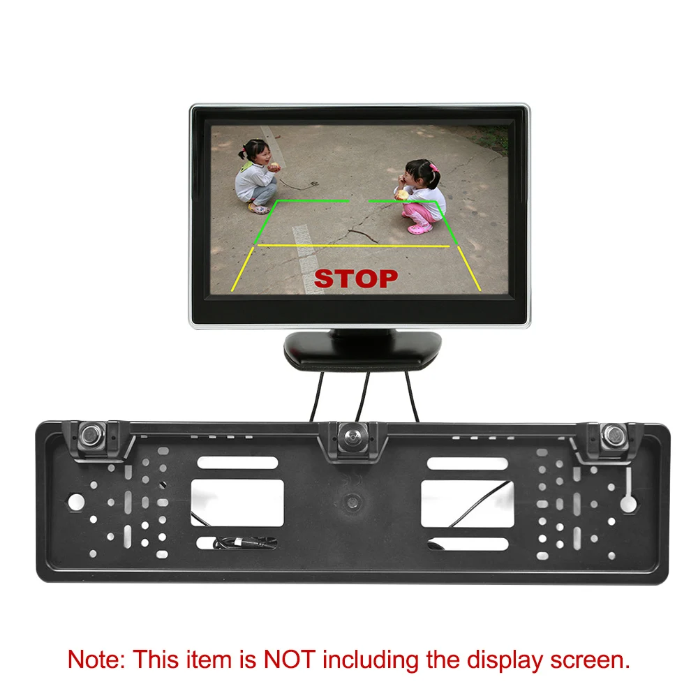 

European Car License Plate Frame Backup Camera Rear View Camera number plate holder with Reversing Radar System Parking Sensor