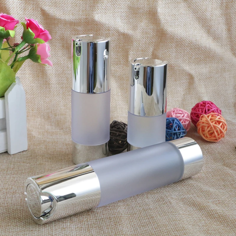 

30ml50ml Empty Airless Pump Dispenser Bottle Refillable Lotion Cream Containers Easy to Carry Frosted Bottles for Travel 100pcs