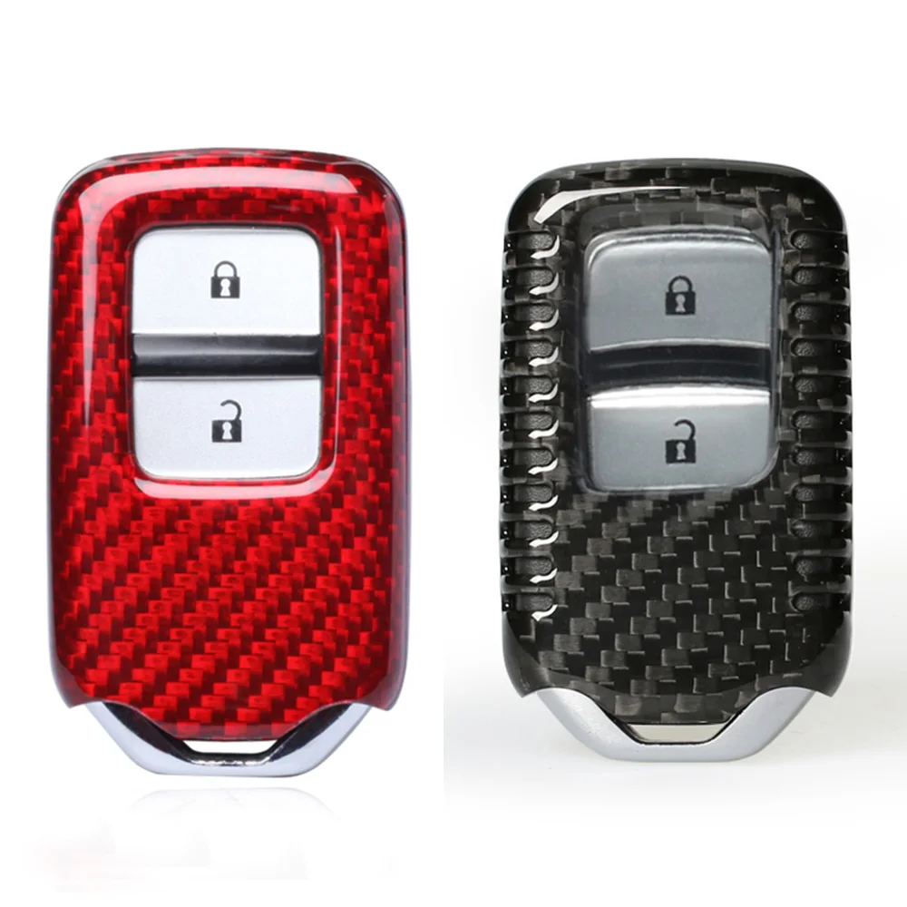 

DEE Carbon Fiber Key Case Cover Remote Key Shell For Honda HRV CRV XR-V CRIDER Accord SPIRIOR Pilot CIVIC 2016