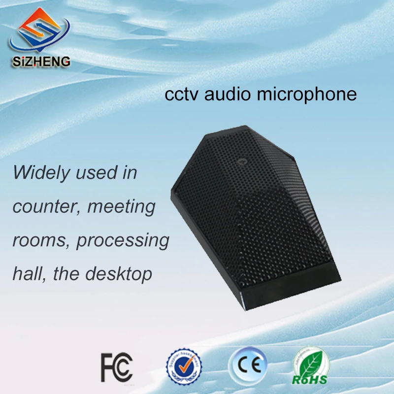 

SIZHENG desktop high sensitivity -35dB CCTV audio monitoring microphone low noise pickup sound for security camera