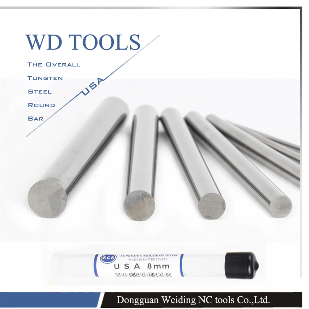 8*100 3PC solid Tungsten carbide Rod High Hardness High Tensile