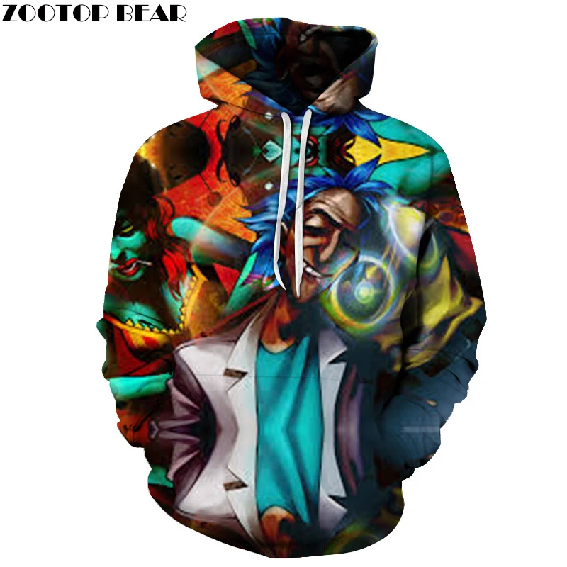 

Painting Hoody Rick and Morty Hoodies Mens Sweatshirt 3D Hoodie Streatwear Pullover Autumn Tracksuit Print Drop Ship ZOOTOPBEAR