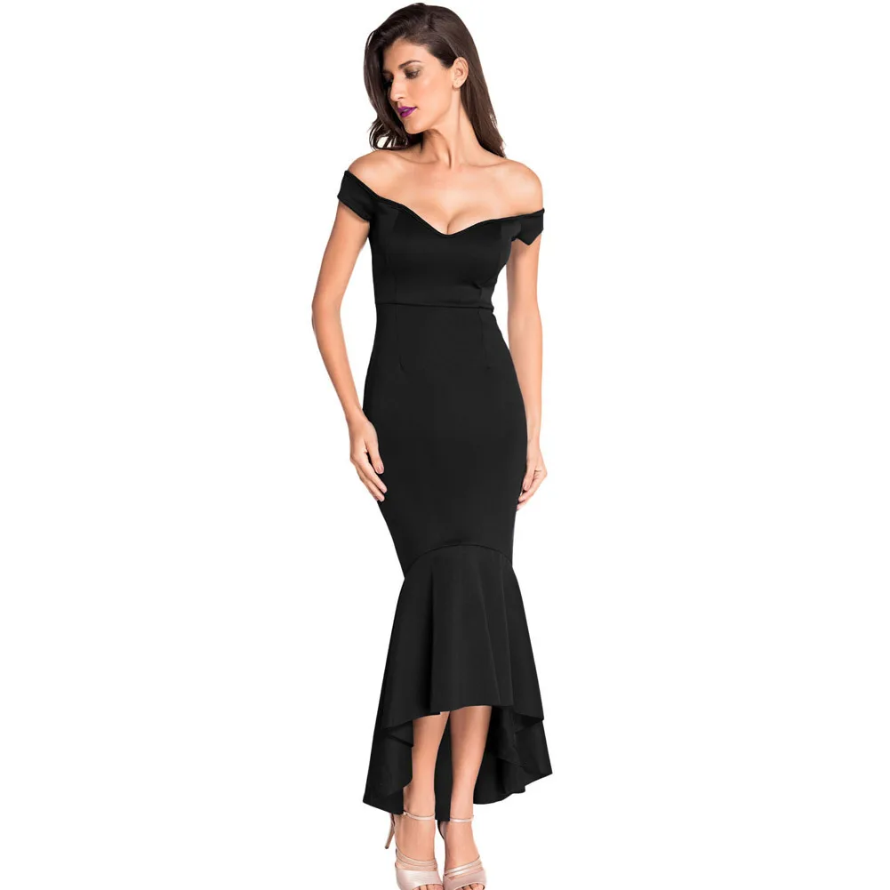 Navy Formal Jersey Dress