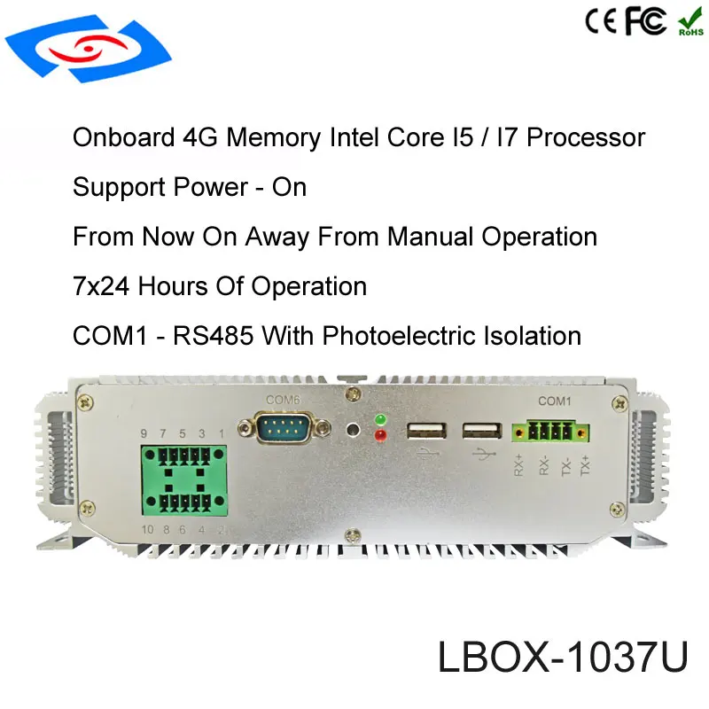 Безвентиляторный Barebone Мини ПК Intel Core I5 3337U Windows 10 прочный ITX чехол Встроенный