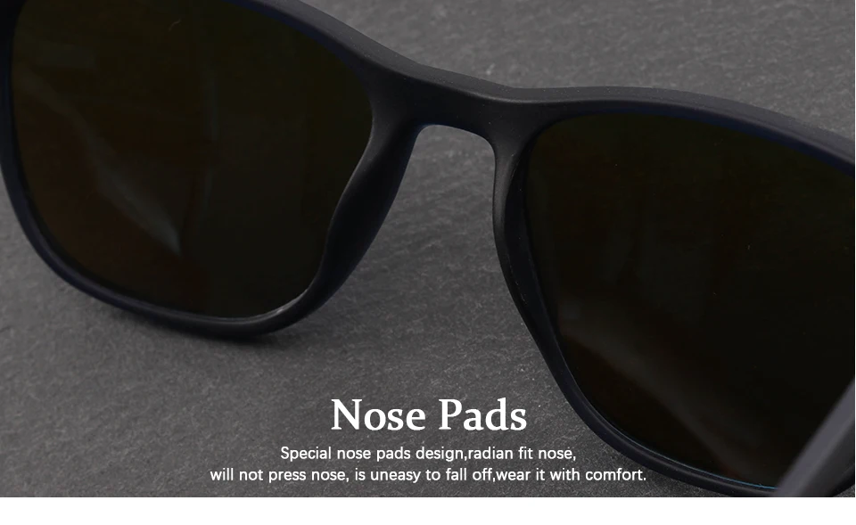TR90 поляризованных солнцезащитных очков Брендовая дизайнерская обувь на заклепках с квадратным для вождения, рыбной ловли, прозрачные солнцезащитные очки для мужчин высококачественные очки UV400