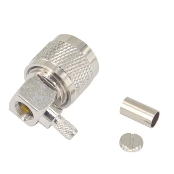 

10 Pieces N adapter or cable connector N Male Right Angle Connector for RG58 LMR195 LMR142 Cable