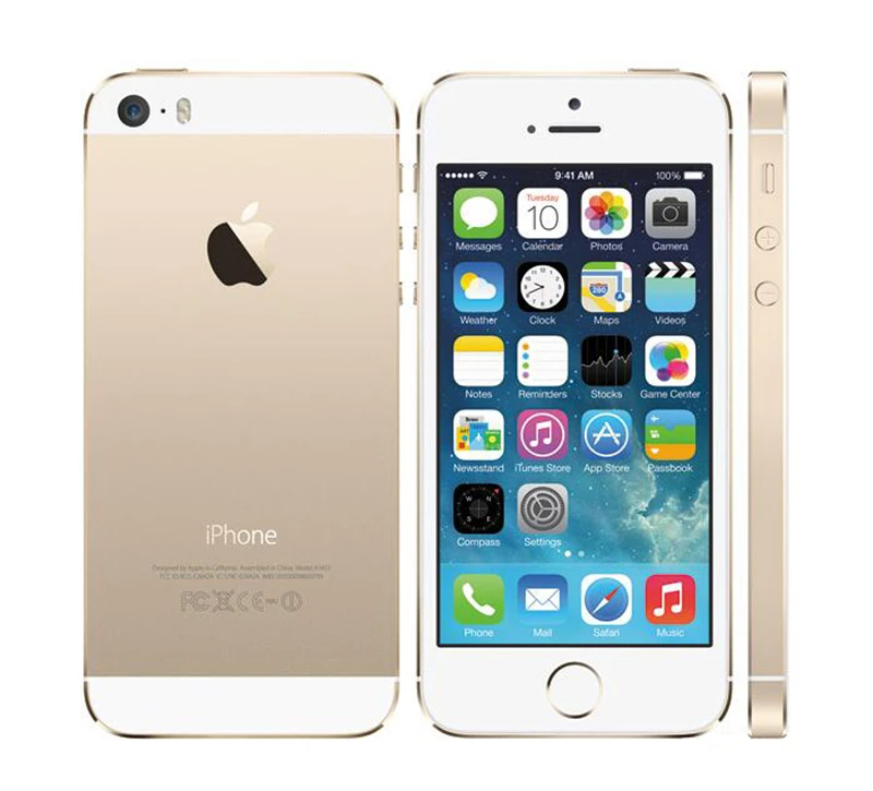 Factory Unlocked Original Apple iPhone 5s with Fingerprint IOS OS 4.0 Inch Screen Mobile Phone Touch ID iCloud App Store free apple cell phones