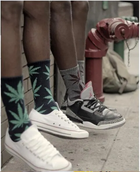 1 пара, удобные хлопковые носки высокого качества повседневные длинные носки с листьями кленовых листьев Harajuku, конопляные носки для скейтборда, носки для HipHop