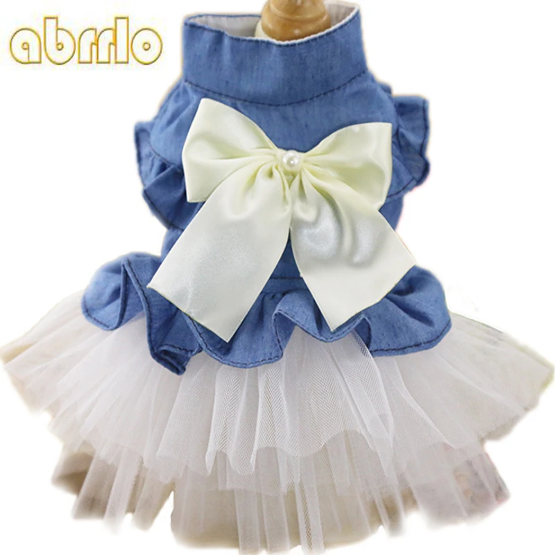 

Summer Dog Denim Dress Fashion Pet Dog Clothes Dog Princess Dress Puppy Clothes Chihuahua Yorkies Poodle Pet Clothing