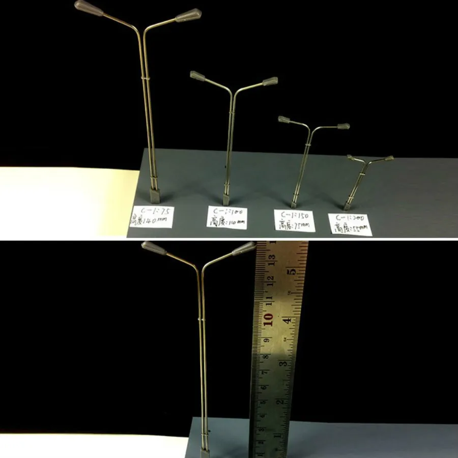 50 шт. 1/75-1/200 масштабная модель медная железная дорога улица водонепроницаемая лампа LAMPPOST с DC 3 в светодиоды модель игрушки аксессуар модель