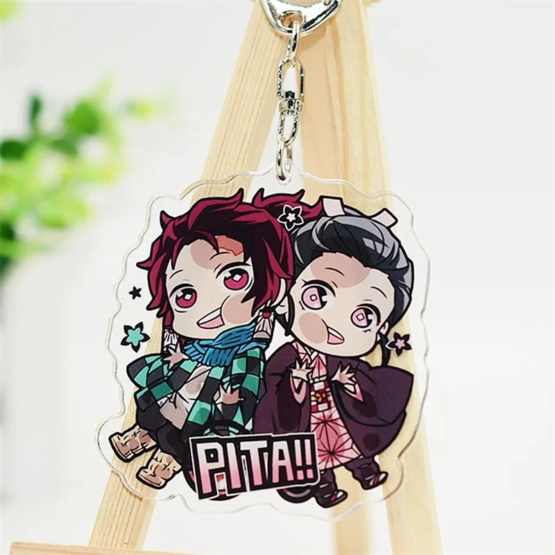 Аниме демон Slayer: Kimetsu no Yaiba брелки двусторонний брелок косплей акриловый кулон