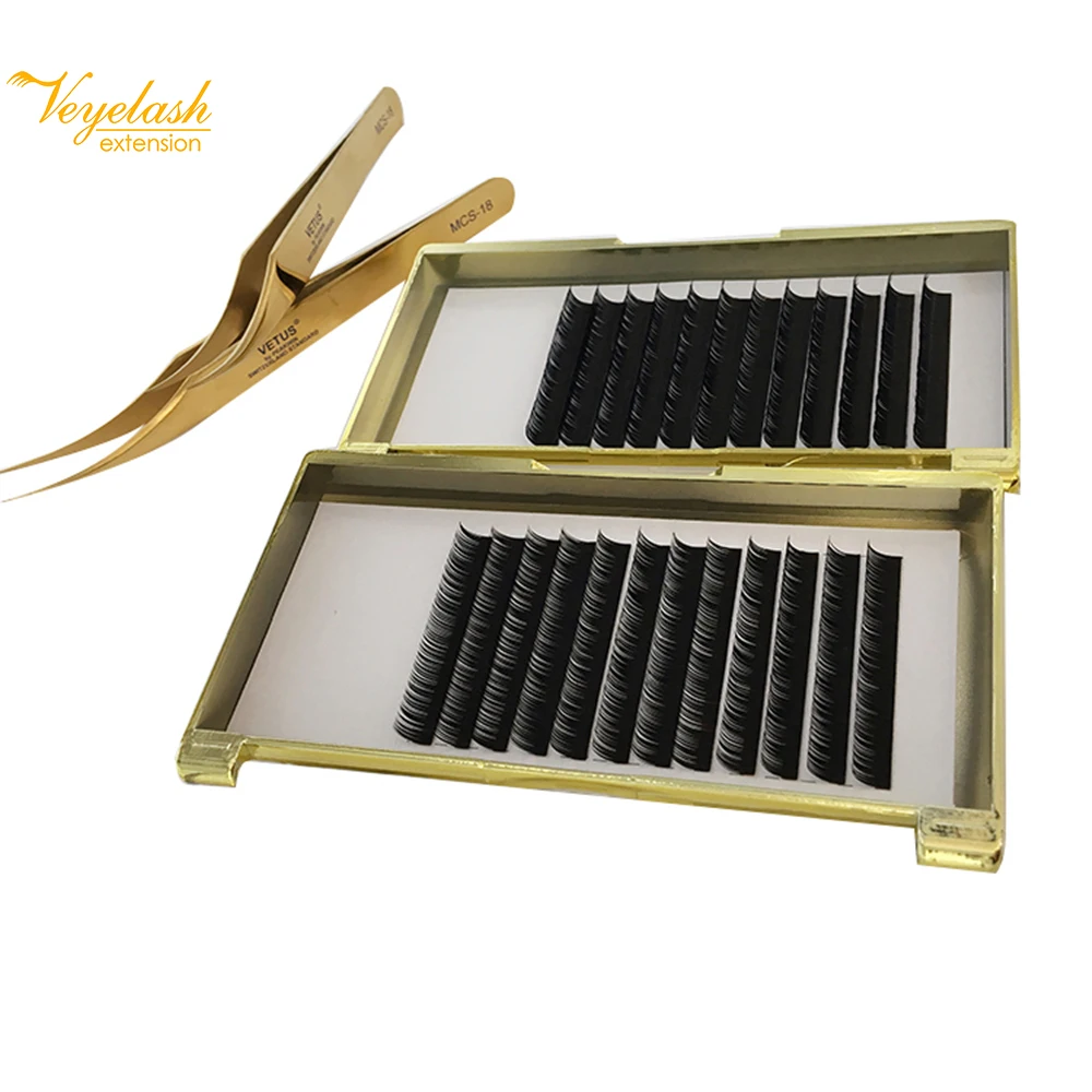 

Veyelashes 12Rows individual eyelashes extension supplies False professional mink Eyelashes Extensions Lashes materials
