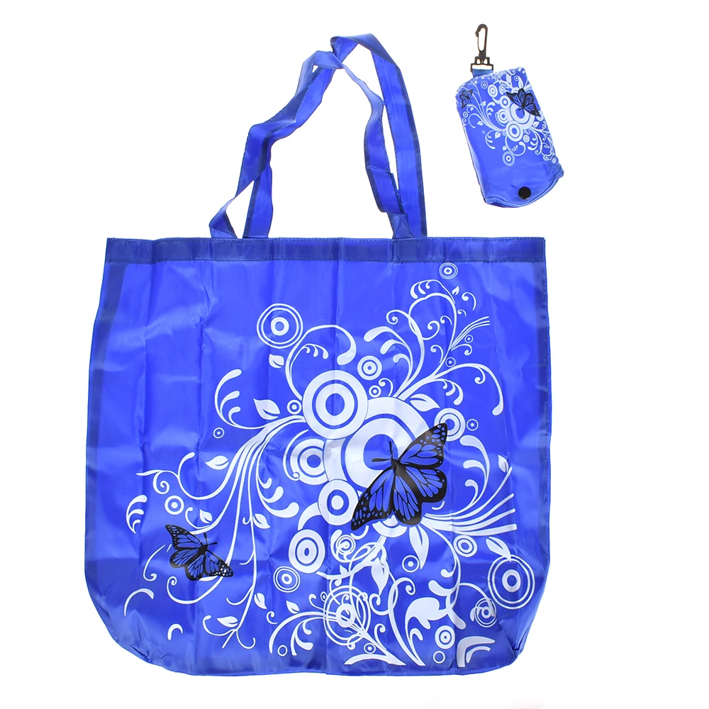 1PC Foldable Butterfly Pocket Shopping Bag Tool Eco Folding Shoulder Handle Bag Travel Grocery Reusable Tote Pouch 1PC Foldable Butterfly Pocket Shopping Bag Tool Eco Folding Shoulder Handle Bag Travel Grocery Reusable Tote Pouch