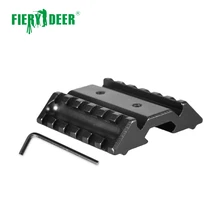 Fiery олень тактический прицел крепление 45 градусов офсетная плоская верхняя часть двойная сторона Fit 20 мм рейку лазерный фонарик прицел охота