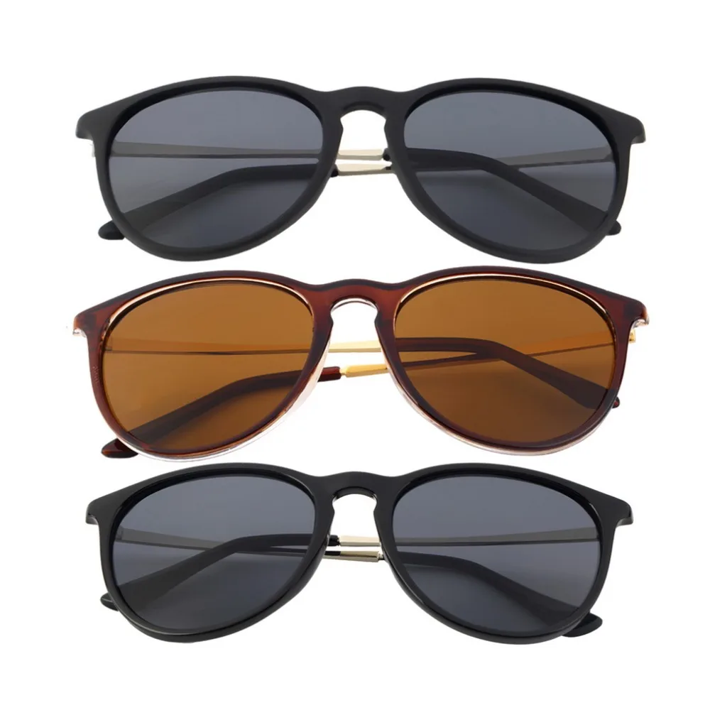 Womens Mens Retro Vintage Cat Eye Round Glasses Metal Frame Unisex Sunglasses