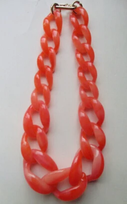 Мода, чокер с массивной цепью, ожерелье для женщин, бохо, длинная цепочка, воротник, подвески& ожерелье, ювелирные изделия s Bijoux - Окраска металла: orange
