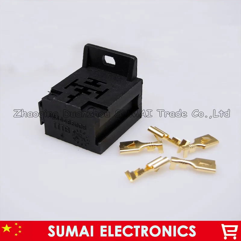 5 Pin 6.3mm Car circuit socket,5Pin Auto relay socket holder plug