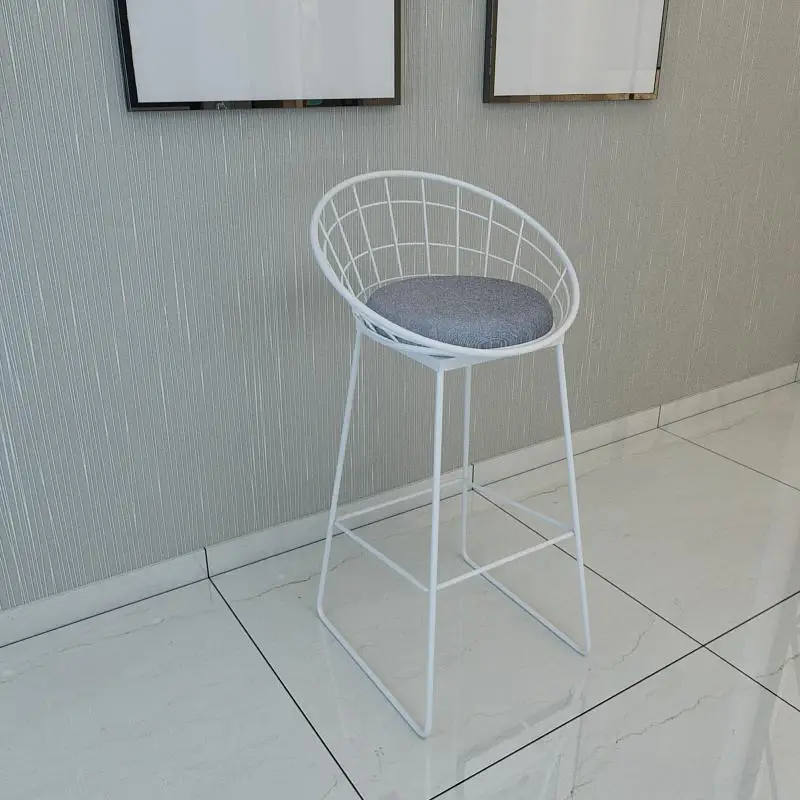 Утюг барный стул современный минималистский дом творческой фотосъемки золотой обеденный стул Nordic высокий стул барное кресло для отдыха - Цвет: 75cm  Style 16