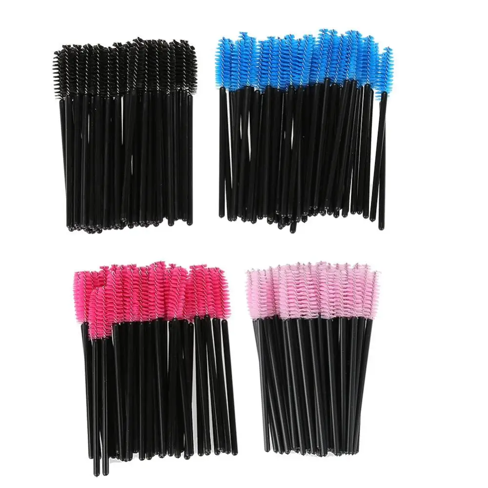 

50Pcs Eyelashes Makeup Brushes Disposable Eyelash Brush Makeup Mascara Wands Curel Extension Applicator Makeup Brush Tools