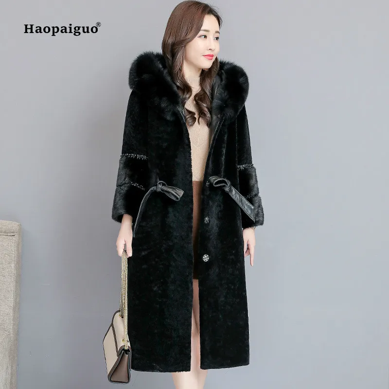

Plus Size Solid Autumn Winter Women Coats 2018 Black Full Sleeve Faux Fur Cashmere Warm Casual Long Coat Ladies Outwear Coats