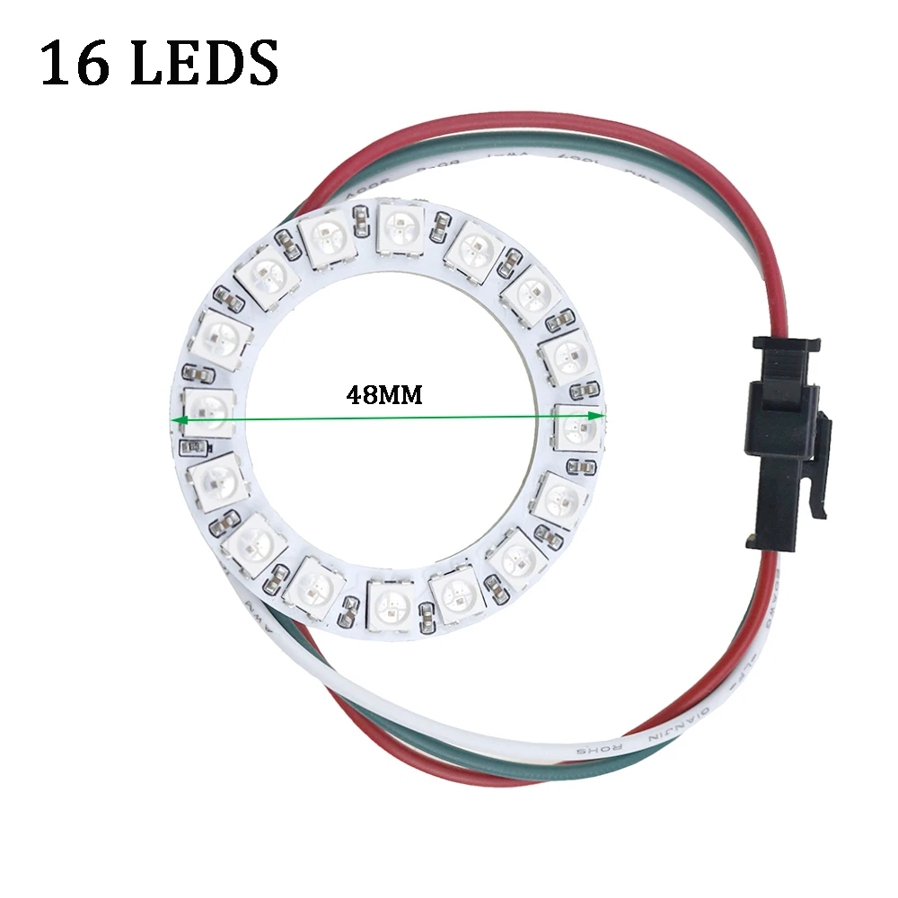 WS2812B светодиодная кольцевая Круглая Панель 16 светодиодов 35 45 светодиодов|led