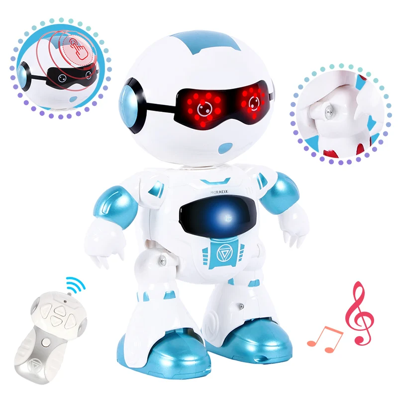 Игрушка для мальчиков забавная голова Сенсорное зондирование Функция робот танцы пение фигурка управления RC робот дети подарки на день рождения