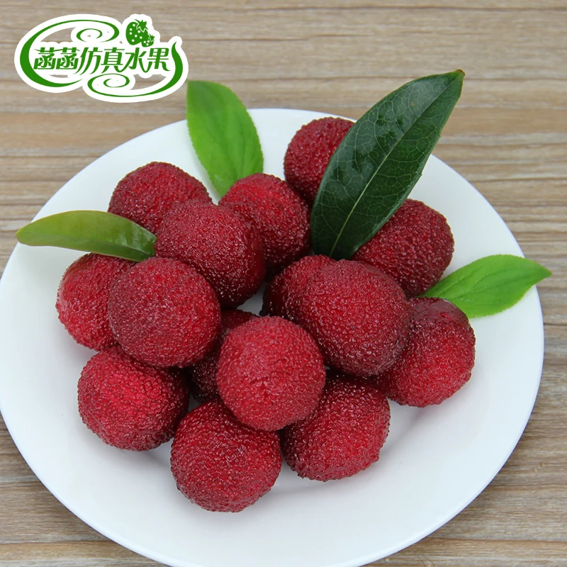 

Super-elevation pvc of nonrigid small red bayberry fruit model mini red bayberry photography props early learning toy