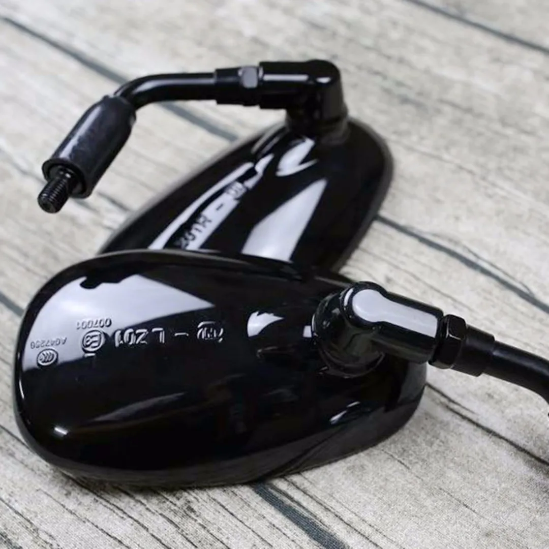 2pcs/set Black 10mm ABS Motorcycle Rearview Side Mirror fit Harley Scooter GV250