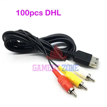 

100pcs DHL AV TV RCA Cable Lead Cord Composite for Sega Dreamcast DC