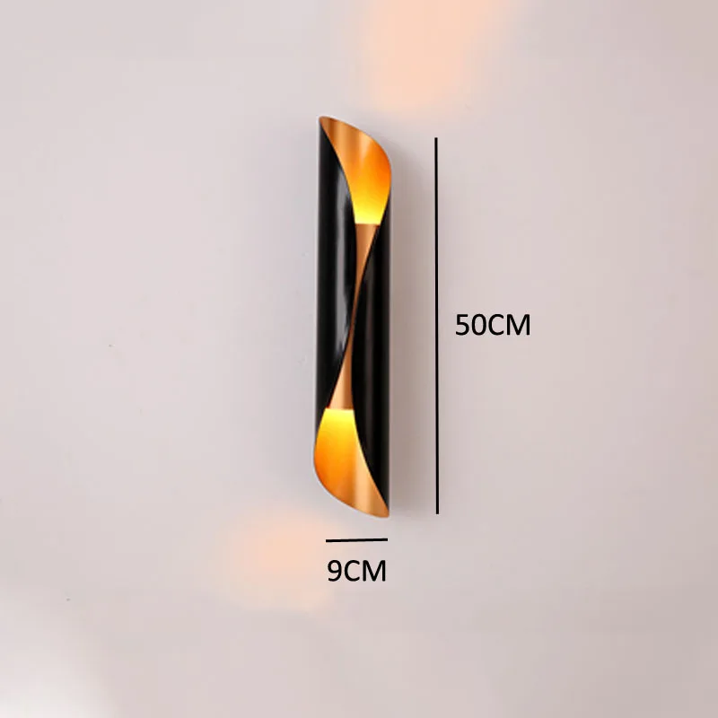 Post Modern Black Gold Wall Lamp Light LED Contemporary Bedside Wall Lights Sconce Wall Mounted for Home Hotel Bedroom Lighting Fixtures (16)