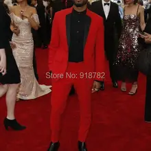 Индивидуальный мужской костюм с черным отворотом для свадьбы, красный костюм для выпускного вечера, официальный смокинг, лучшие мужские для шаферов, костюм(пиджак+ брюки+ бант
