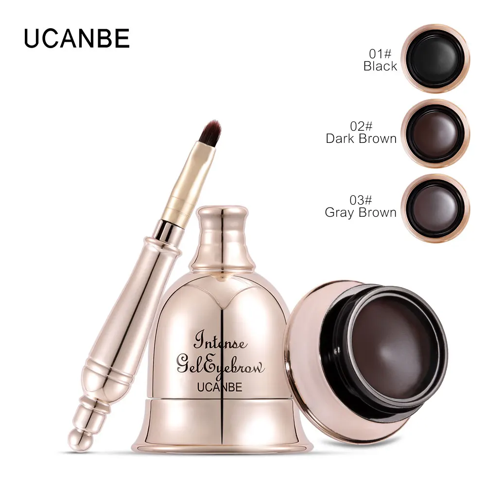 

UCANBE 3 Color Tattoo Intense Eyebrow Wax Eyeliner Cream Waterproof Dying Makeup Natural Lasting Eyebrow Enhancer with Brush Kit