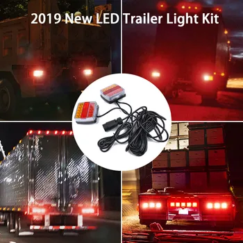 

2020 New 2PCS 12V LED Submersible Trailer Light Kit Turn Indicator Safety Warning Light Trailer Light Kit Signal Lamp Bulbs #Ger