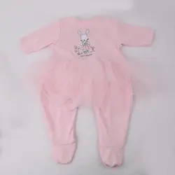 NPKDOLL Reborn Одежда для куклы-младенца 0-3 месяца платье для девочки розовый мягкий газовая юбка милый кролик 22 дюймов 55 см новорожденная девочка