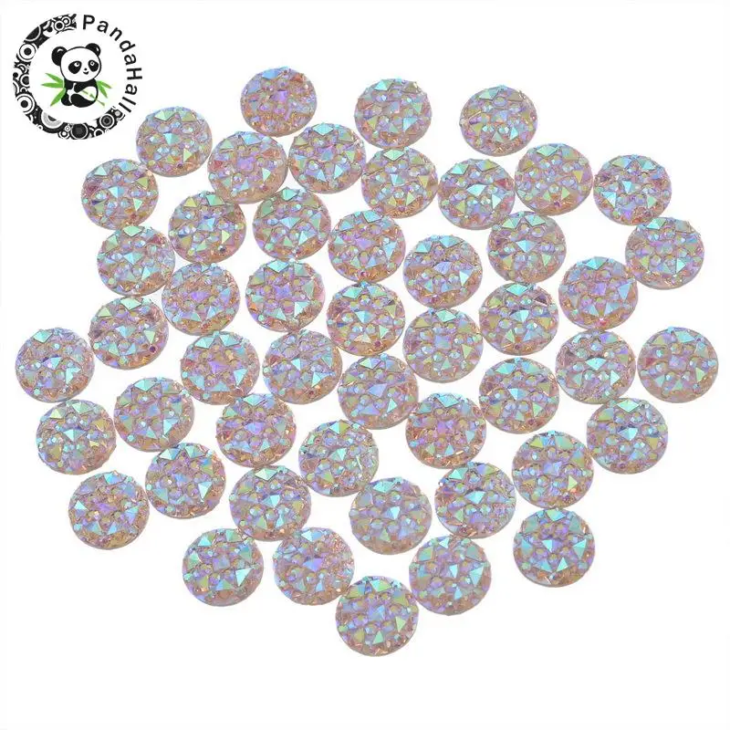 

100pcs 9.5x2.5mm Resin Charms Cabochon for Pendant Necklace Bracelet Jewelry Making Material AB Color Rhinestone Craft Flatback