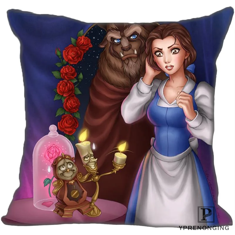 Best Custom beauty-and-the-Beast(1) Наволочка на подушку, спальня домашний квадратный наволочка на молнии(одна сторона)#190404-01-70