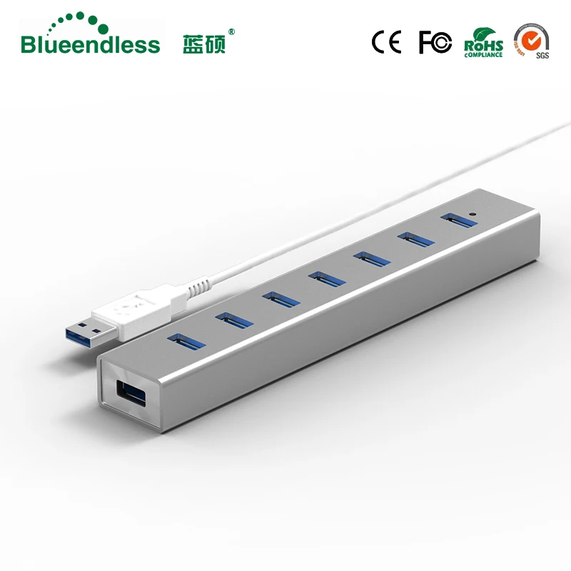 5 Гбит/с высокоскоростной 7 портов USB 3 0 концентратор с переключателем вкл/выкл usb