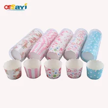 25 шт./компл. экологическая высокая температура Маффин чашка мультфильм шаблон бумажный торт чашка кухонная печь инструменты для выпечки торт стенд плесень