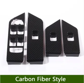 

New! Carbon Fiber Style ABS Plastic Accessories For LandRover Range Rover Evoque 12-17 Window Lift Button Frame Cover Trim 4pcs