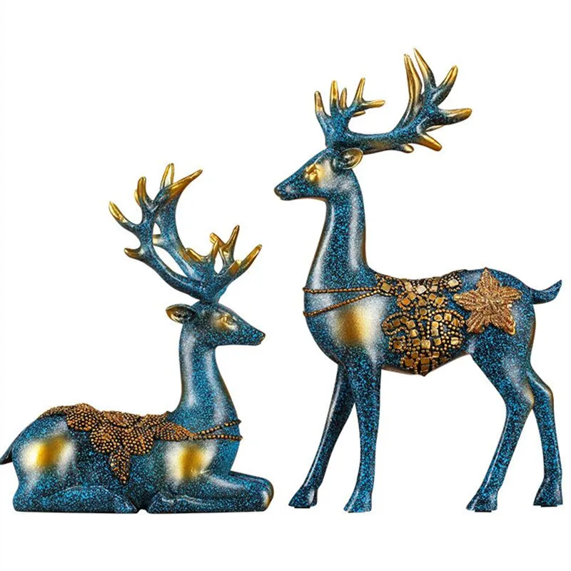 WSHYUFEI Home decorations wine cabinet decoration deer furnishings bedroom personality room moved t - 32892201834