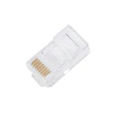 Conector de rede cat5 cat5e, conector de rede rj45, cabo de metal, modular, plug, terminais jun14, preço de fábrica profissional, transporte direto com 10 peças