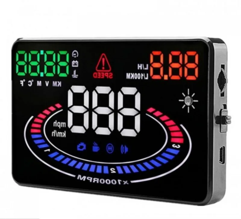 По сравнению с Скорость сигнализации отражение головой вверх Дисплей OBD2 Интерфейс HUD автомобиля OBD II Вождение gps E300 АВТОМАТИЧЕСКИЙ ПРОЕКТОР 5,5 дюймов Экран