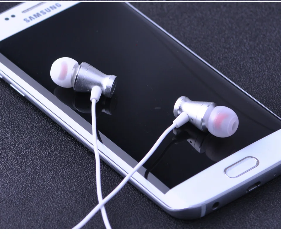 FONKEN наушники-вкладыши металлические магнитные наушники с микрофоном 3,5 мм в ухо наушник Hands-free регулятор громкости для мобильного телефона